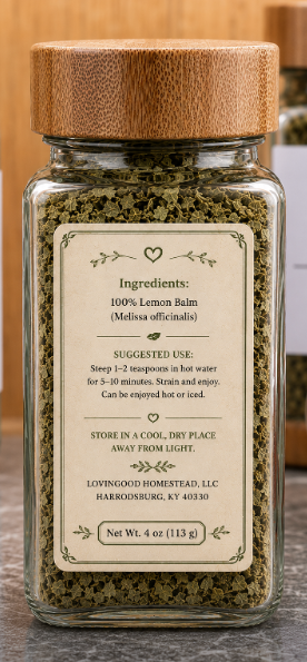 Lovingood Homestead Dried Lemon Balm product image 2